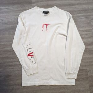 The Hundreds x IT Movie Long Sleeve Shirt     Men's Small White Red Embroidered